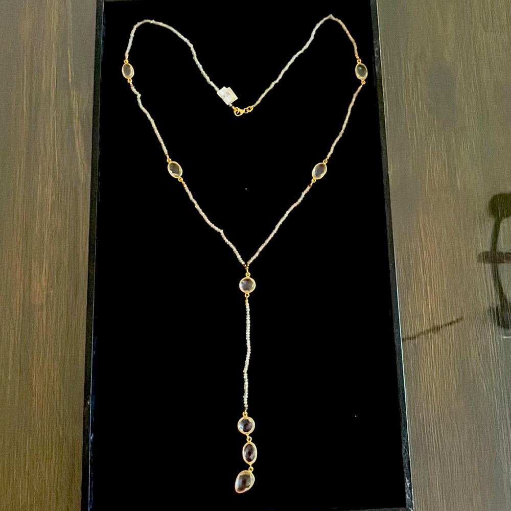 Elegant Clear Bead Necklace